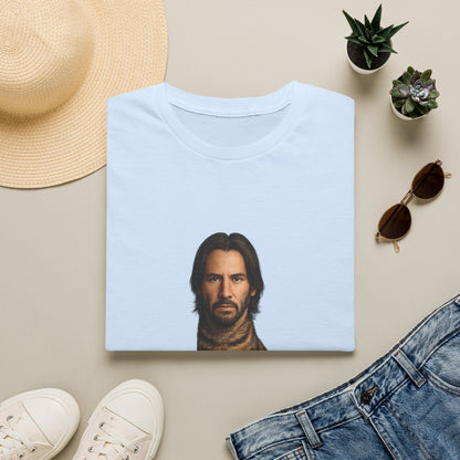 Keanu Reeves Cat Parody — Surreal Celebrity-Style Cat Portrait Shirt