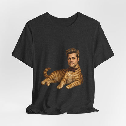 Brad Pitt Cat Parody T-Shirt