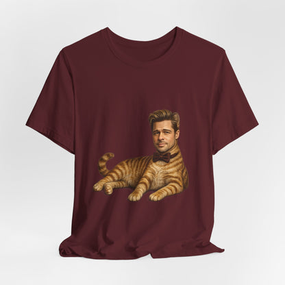 Brad Pitt Cat Parody T-Shirt