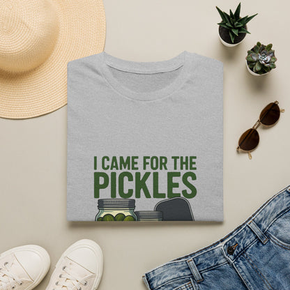 I Came for the Pickles Stayed for the Dinks Funny Pickleball T-Shirt