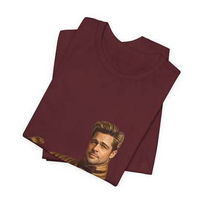 Brad Pitt Cat Parody T-Shirt
