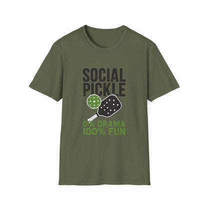 0% Drama 100% Fun Pickleball T-Shirt
