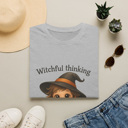 Witchful Thinking T-Shirt — Cute Witch Girl Halloween Tee