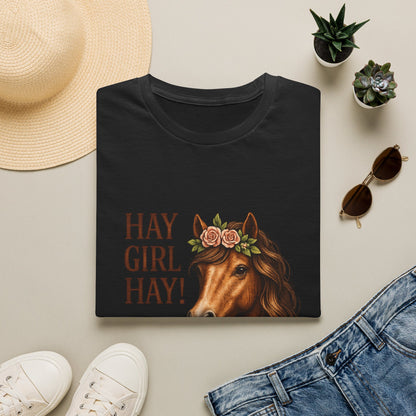 Hay Girl Hay! Horse Graphic T‑Shirt — Hay Girl Hay Funny Horse
