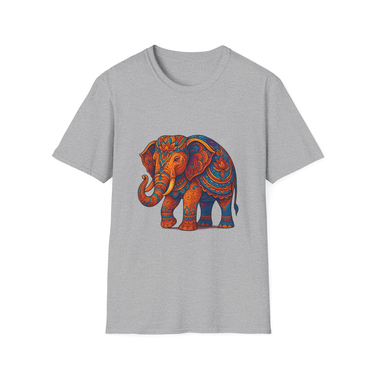 Vibrant Mandala Elephant Indian Art T-Shirt