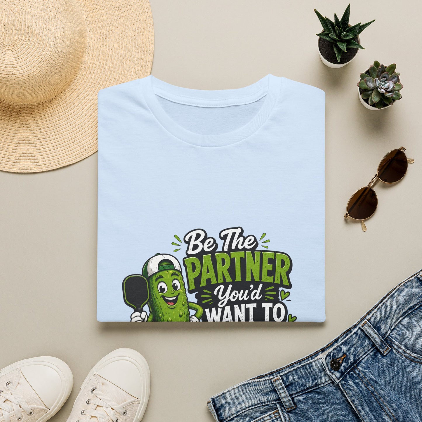 Pickle Partner T‑Shirt — “Be The Partner You’d Want To Play With” Funny Gaming/Board Game Tee