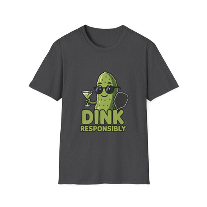 Dink Responsibly Funny Pickleball T-Shirt