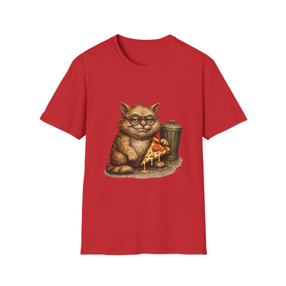 Danny DeVito Cat Parody— Cute Cat with Glasses & Pizza Graphic Tee