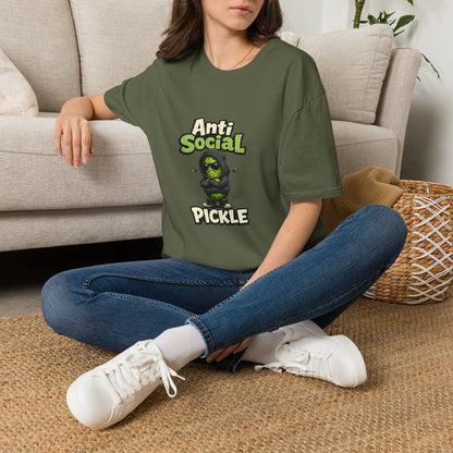 Anti Social Pickle T-Shirt — Funny Grumpy Pickleball Graphic Tee