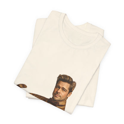 Brad Pitt Cat Parody T-Shirt