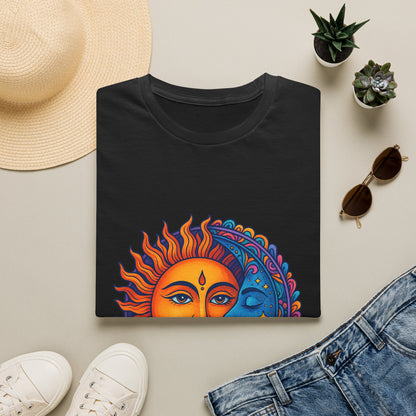 Sun and Moon Sacred Balance Indian Art T-Shirt