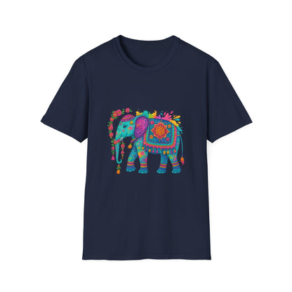 Vibrant Mandala Elephant Indian Art T-Shirt