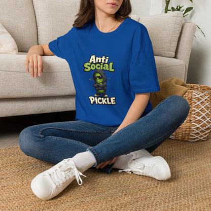 Anti Social Pickle T-Shirt — Funny Grumpy Pickleball Graphic Tee