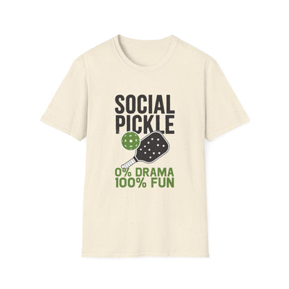 0% Drama 100% Fun Pickleball T-Shirt