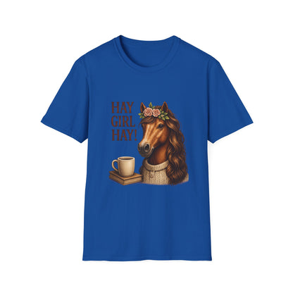 Hay Girl Hay! Horse Graphic T‑Shirt — Hay Girl Hay Funny Horse