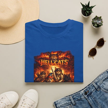 Hellcats Biker Gang Funny Cat T-Shirt — Fiery Demon Cat Band Tee
