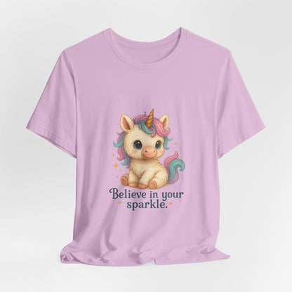 Believe in Your Sparkle Cute Unicorn T-Shirt