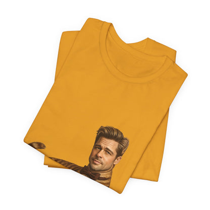Brad Pitt Cat Parody T-Shirt