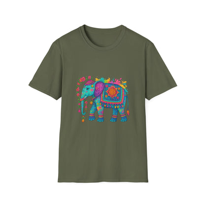 Vibrant Mandala Elephant Indian Art T-Shirt