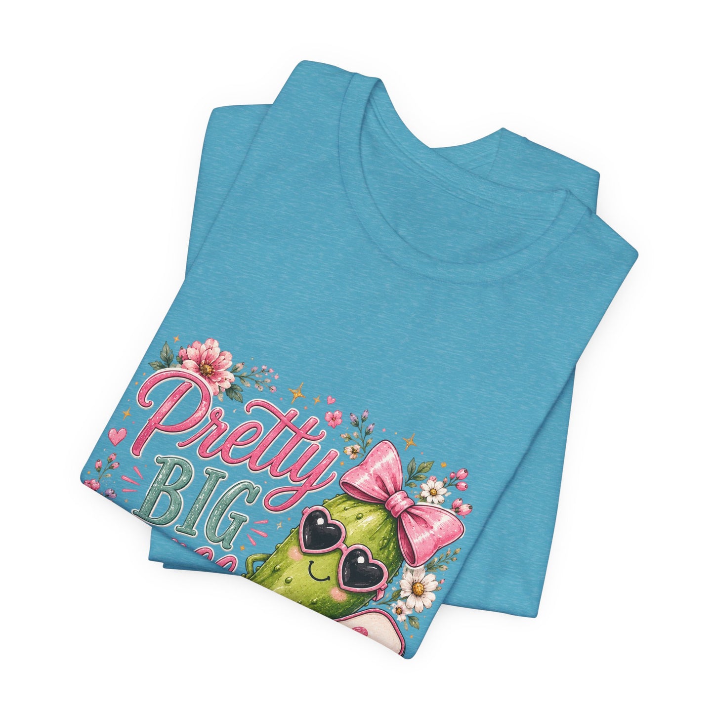 Pretty Big Dill T‑Shirt — Cute Pickleball Graphic Tee with Floral Accents