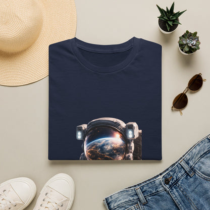 Earth From Space Astronaut Helmet T-Shirt