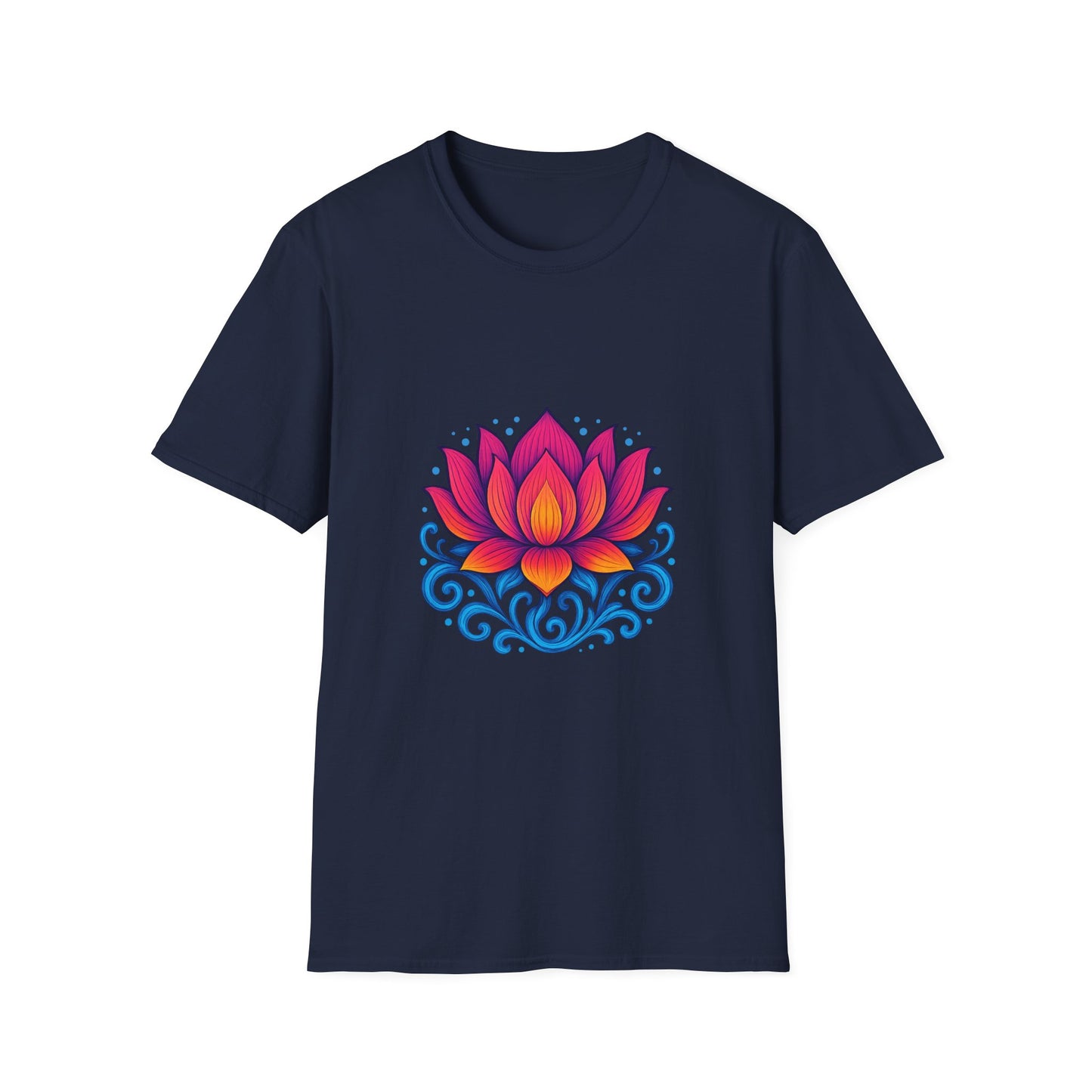 Vibrant Lotus Flower Sacred Indian Art T-Shirt