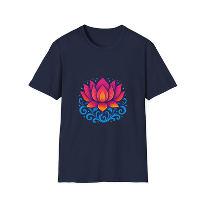 Vibrant Lotus Flower Sacred Indian Art T-Shirt