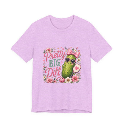 Pretty Big Dill T‑Shirt — Cute Pickleball Graphic Tee with Floral Accents
