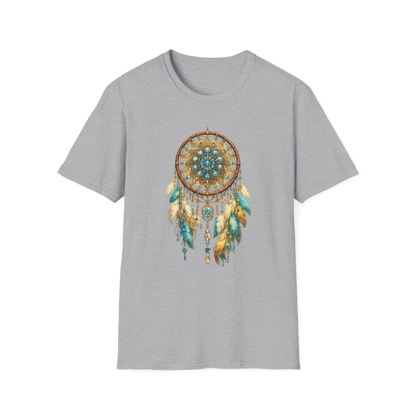 Ornate Turquoise & Gold Dreamcatcher T-Shirt