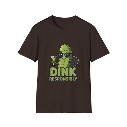 Dink Responsibly Funny Pickleball T-Shirt