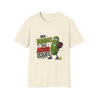Pickle Paddle T‑Shirt — "My Paddle Has Anger Issues" Funny Pickleball Tee