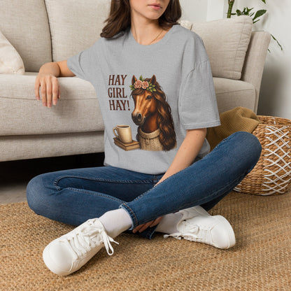 Hay Girl Hay! Horse Graphic T‑Shirt — Hay Girl Hay Funny Horse