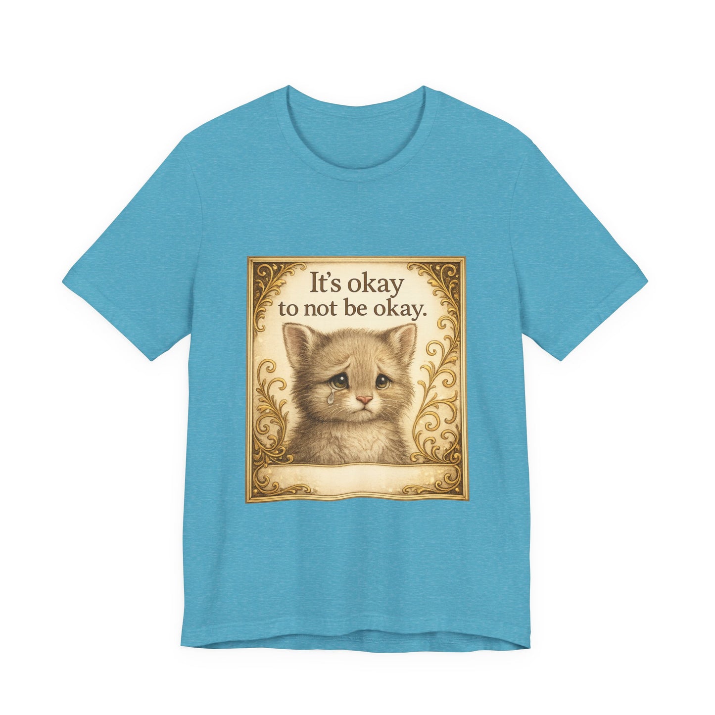 It's Okay To Not Be Okay Kitten Mental Health T-Shirt