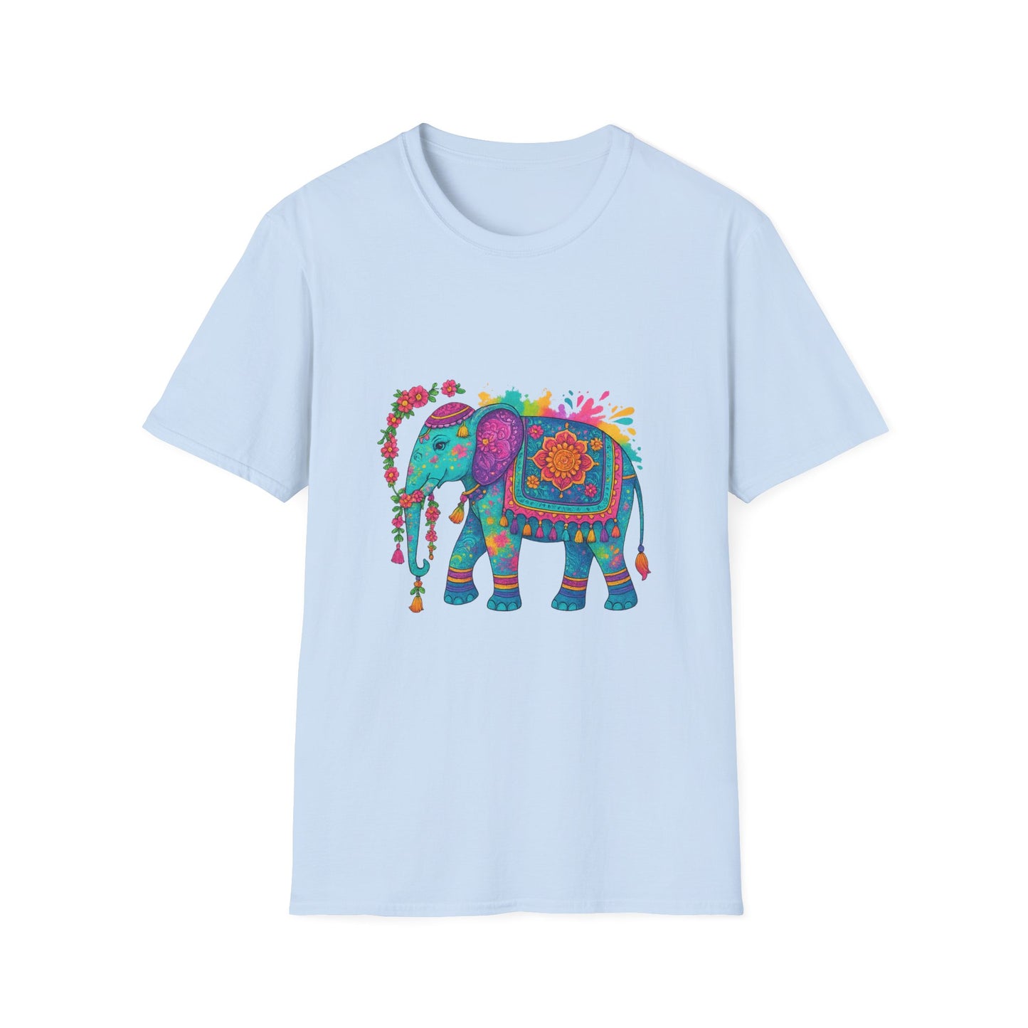 Vibrant Mandala Elephant Indian Art T-Shirt