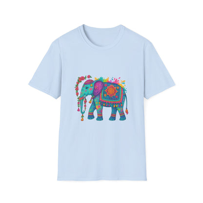 Vibrant Mandala Elephant Indian Art T-Shirt