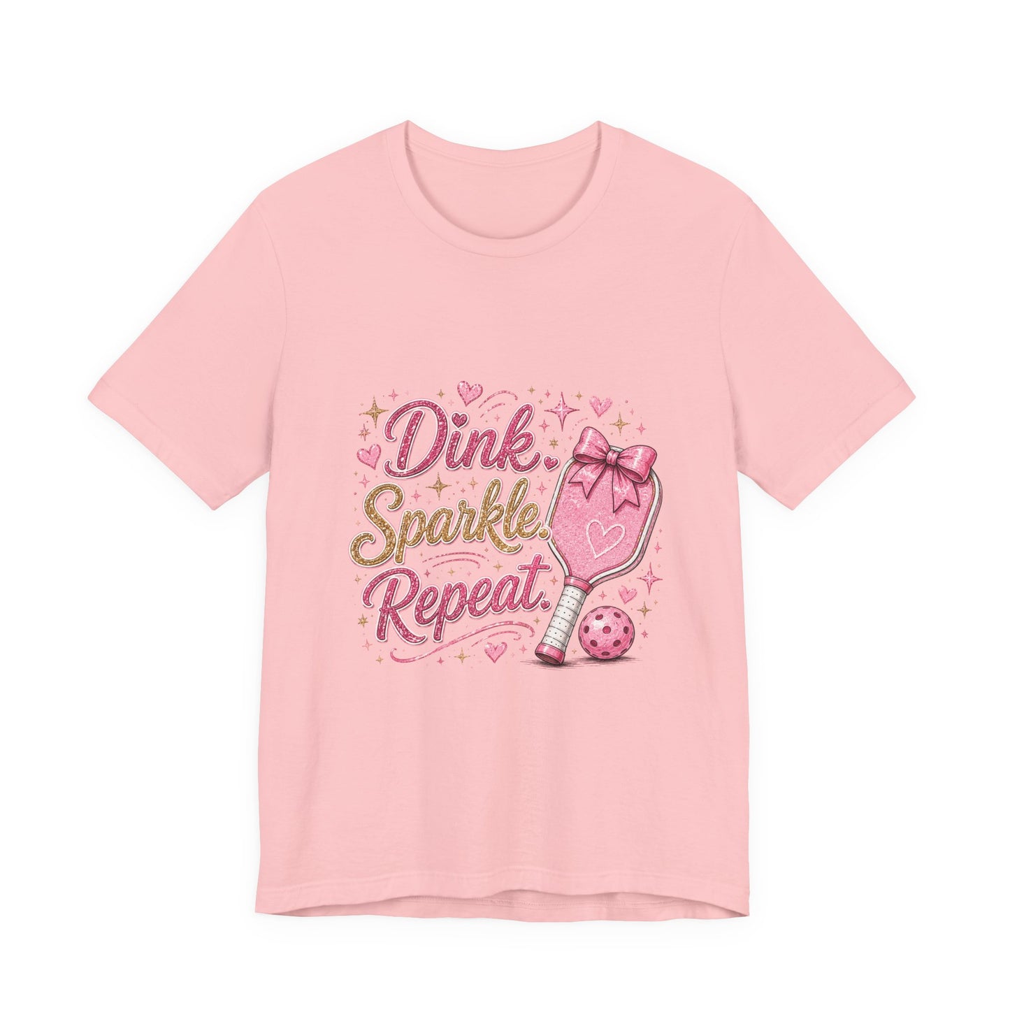Dink Sparkle Repeat Funny Pickleball T-Shirt
