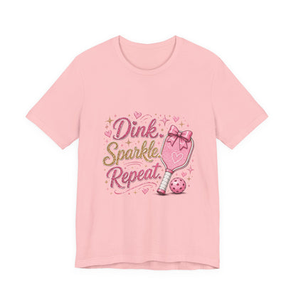 Dink Sparkle Repeat Funny Pickleball T-Shirt