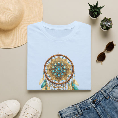 Ornate Turquoise & Gold Dreamcatcher T-Shirt