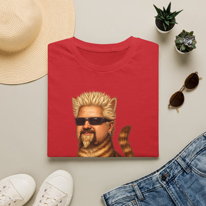 Guy Fieri Cat Funny Parody T-Shirt