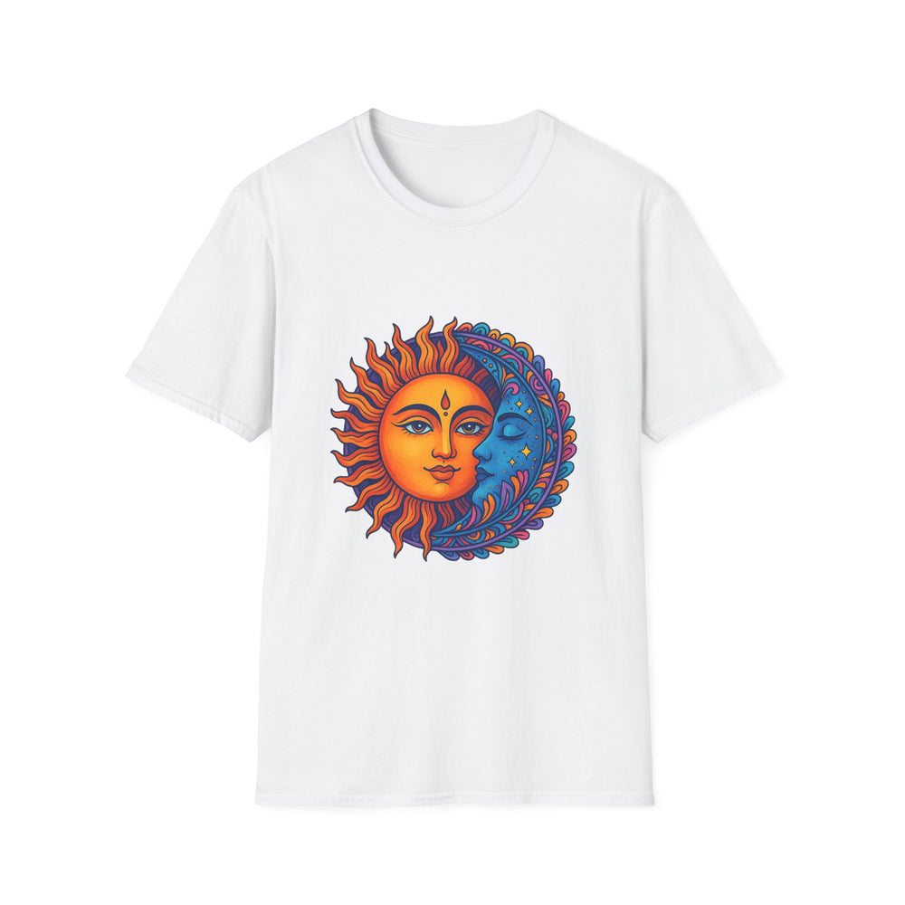 Sun and Moon Sacred Balance Indian Art T-Shirt