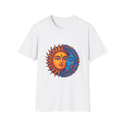 Sun and Moon Sacred Balance Indian Art T-Shirt