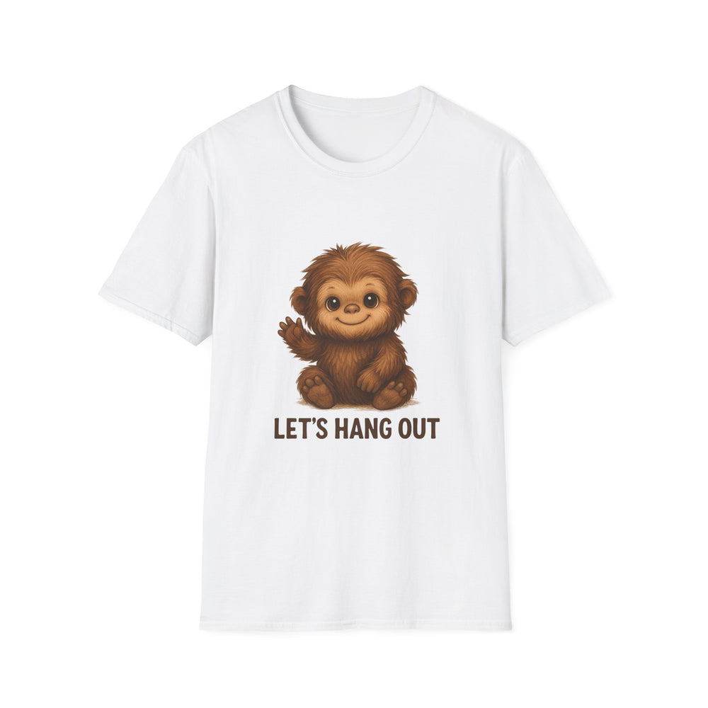 T-Shirt — Cute Baby Monkey "Let’s Hang Out" Graphic Tee