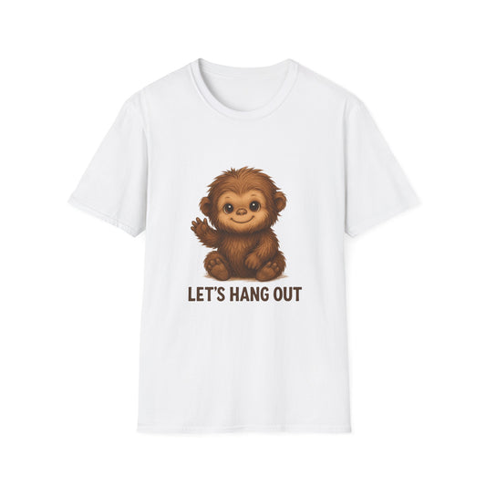 T-Shirt — Cute Baby Monkey "Let’s Hang Out" Graphic Tee