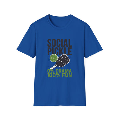0% Drama 100% Fun Pickleball T-Shirt