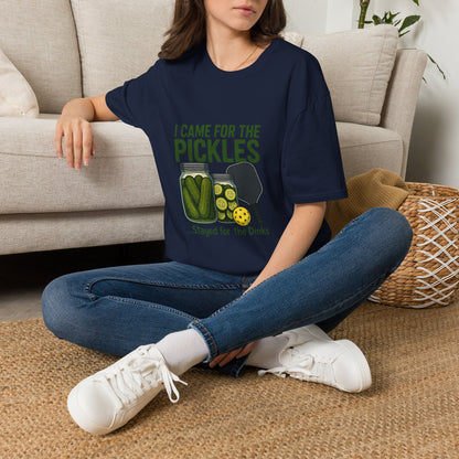I Came for the Pickles Stayed for the Dinks Funny Pickleball T-Shirt