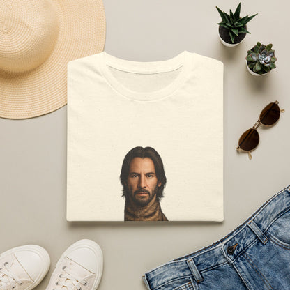 Keanu Reeves Cat Parody — Surreal Celebrity-Style Cat Portrait Shirt