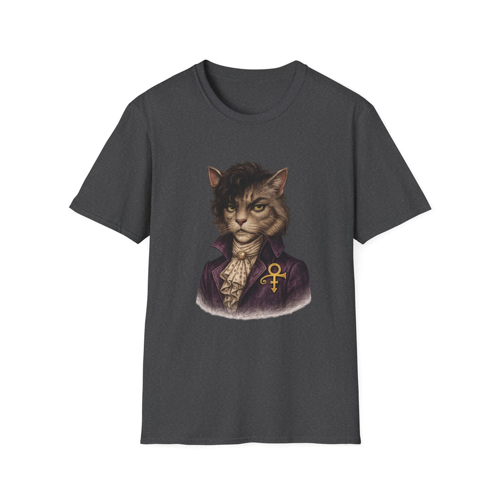 Prince Cat Parody T-Shirt — Regal Cat with Ankh Graphic