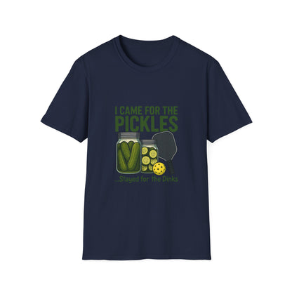 I Came for the Pickles Stayed for the Dinks Funny Pickleball T-Shirt