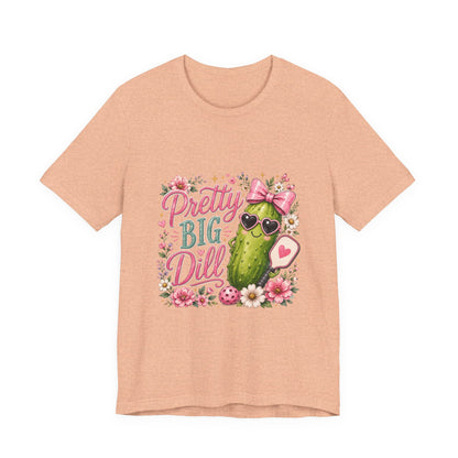 Pretty Big Dill T‑Shirt — Cute Pickleball Graphic Tee with Floral Accents