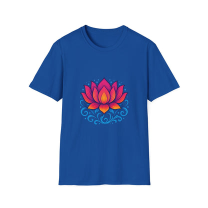 Vibrant Lotus Flower Sacred Indian Art T-Shirt